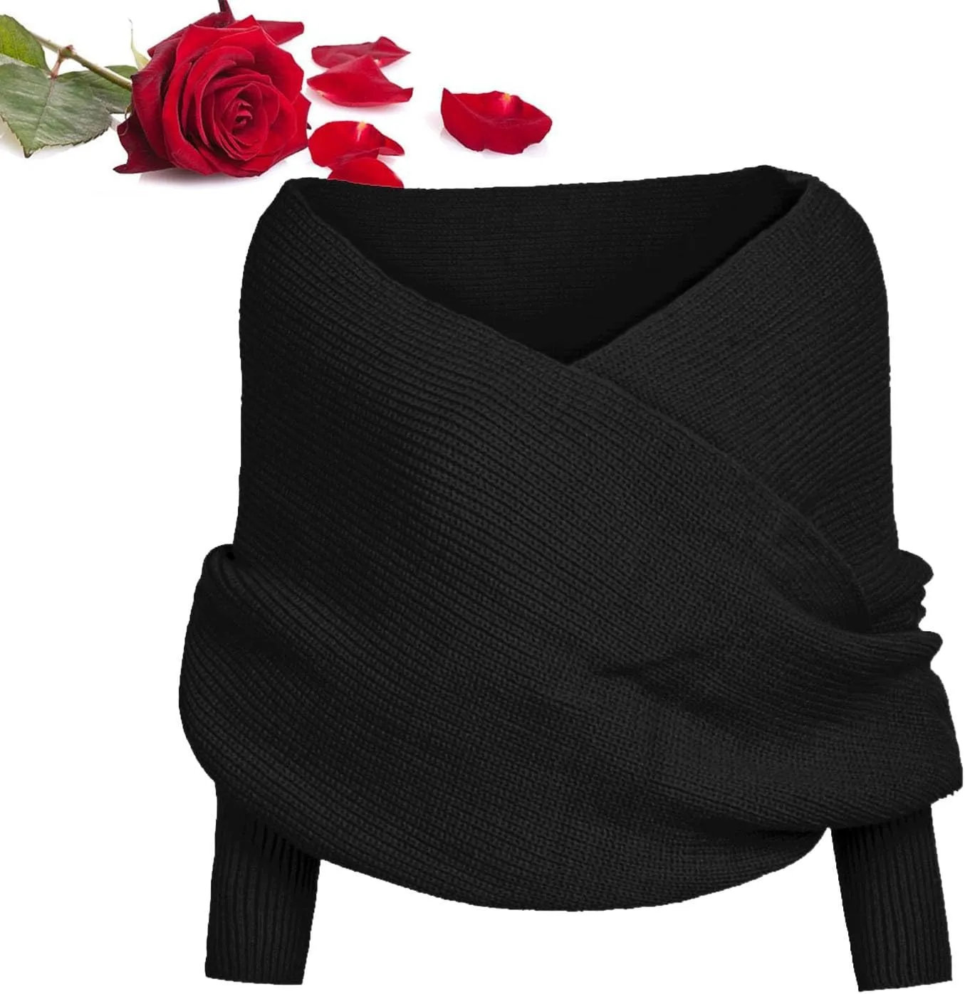 Women Elegant Knitted Shawls and Wraps Open Front Poncho Cape Oversized Cardigan Sweater Scarf Coat Holiday Gifts