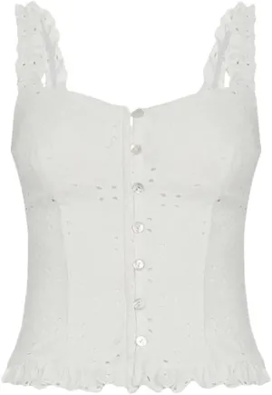 Women Holiday Hollow Out Camis Tops Beach Style Sexy Slim Slash Neck Sleeveless Tank Tops