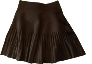 Women Knitted Pleated Skirts Fall Winter High Waist All-Match A-Line Skirts Female Korean Mini Skirts