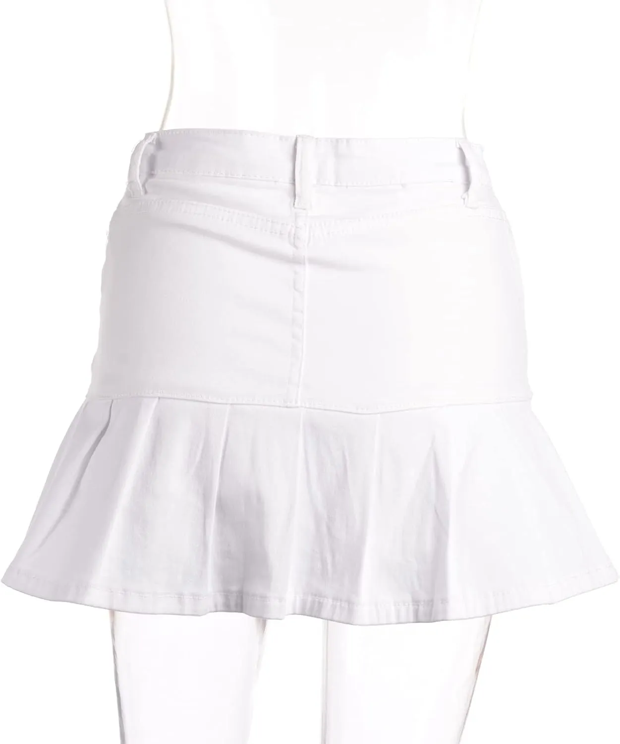 Women Mini Pleated Skirts Sexy Lace Patchwork Short Skirts High Waist Solid Color Goth A-line Skirts