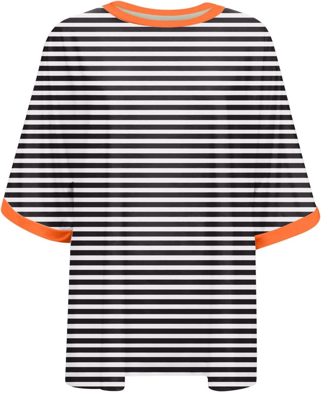 Women Oversized Tshirts 2024 Casual Short Sleeve Crewneck Blouse Tops Trendy Stripes Tops Ladies Summer Clothes