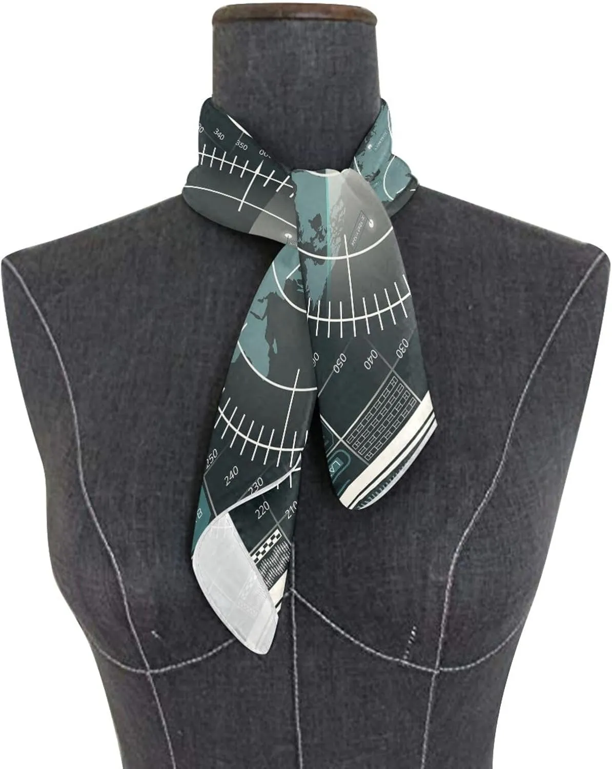 Women Silk Scarf Hair Wrap Stole Square Scarves Shawl Chiffon Headscarf