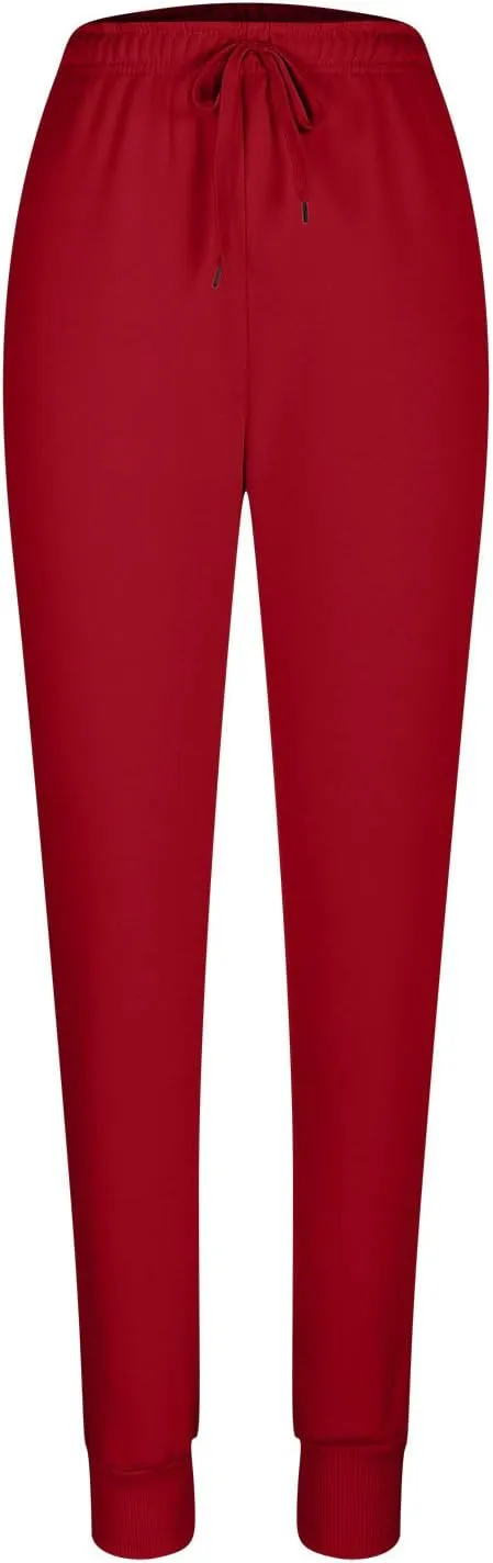 Women Sweatpants Lounge High Waisted Jogger Sweat Pants Baggy Drawstring Elastic Straight Leg Bottoms Trousers