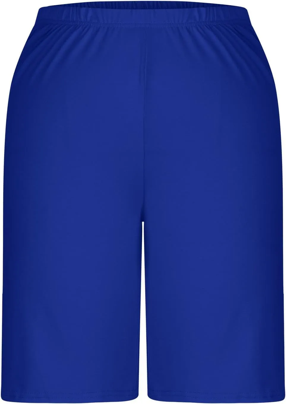 Womens Bermuda Shorts 9" Swim Short High Waisted Swim Board Pants with Pockets UPF 50  Swimsuit Bottoms