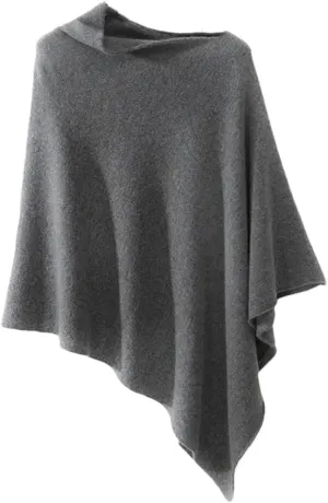 Women's Elegant Shawl Wraps Open Front Poncho Oversized Sweaters Chunky Knit Loose Outwear