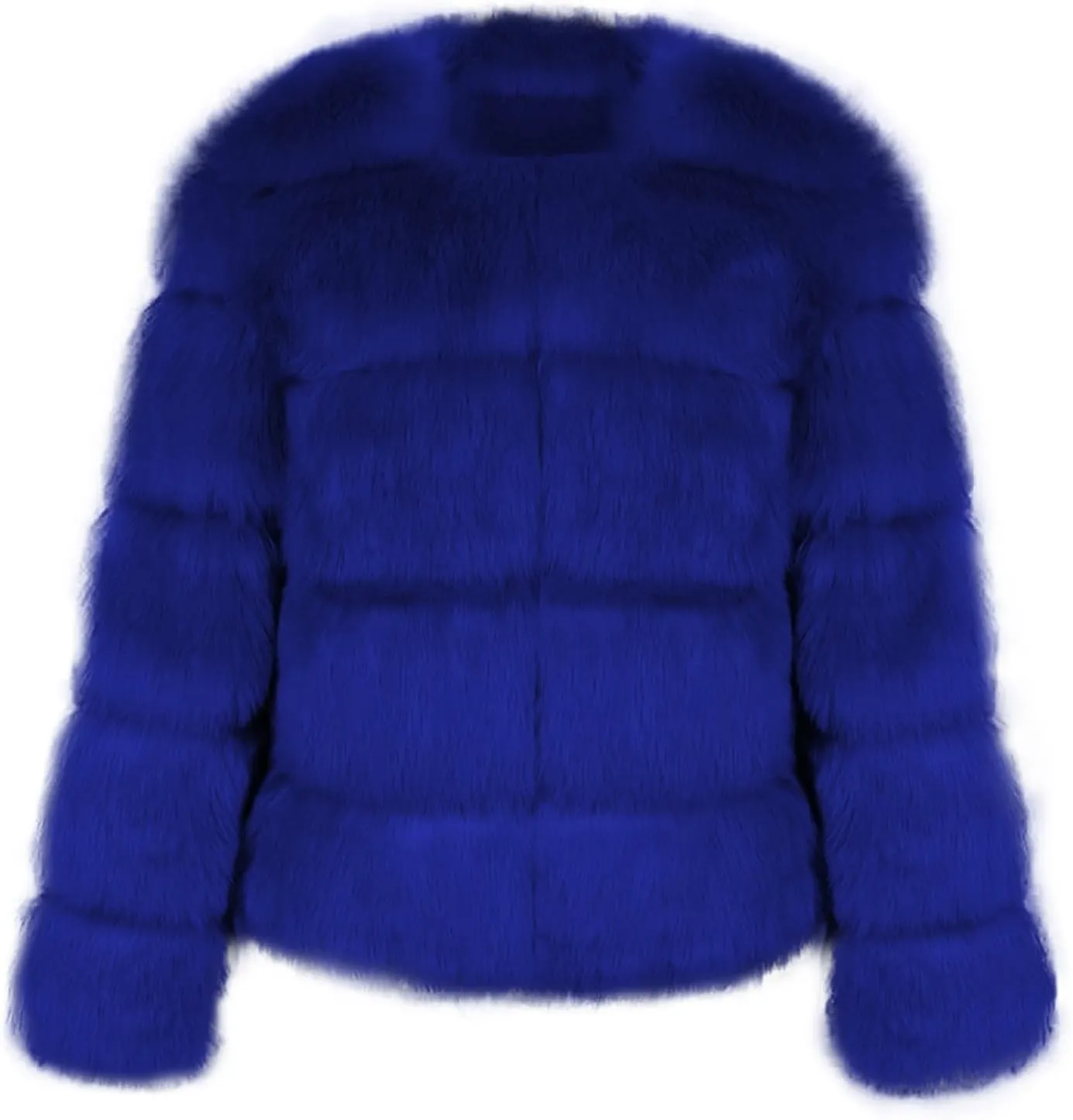 Women's Faux Fur Cropped Jacket 2024 Fall Winter Fashion Soft Long Sleeve Open Front Fluffy Fur Short Coat Outerwear