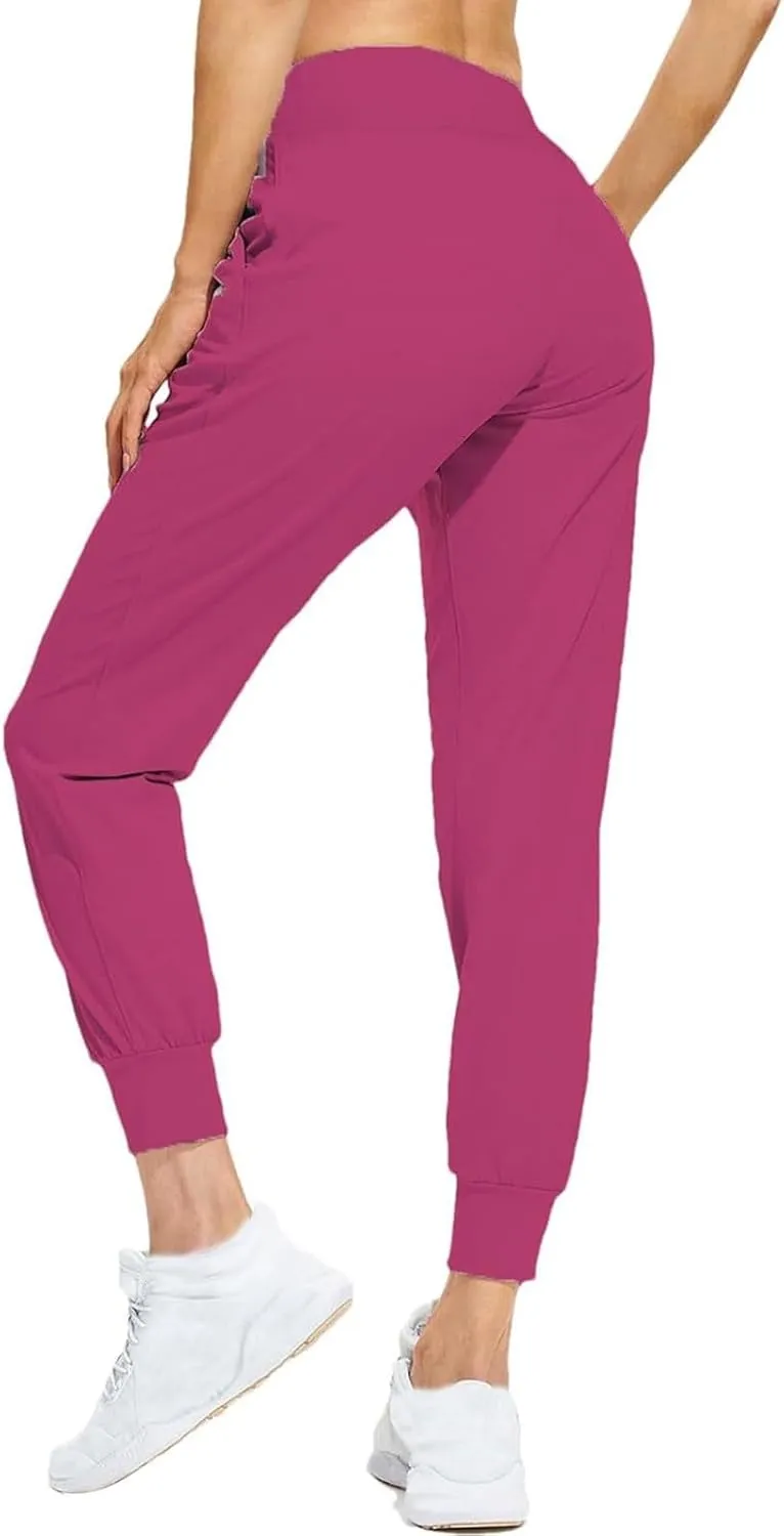 Womens Fleece Lined Joggers Winter High Waisted Winter Warm Sweatpants Thick Lounge Sweat Pants Bottoms with Pockets
