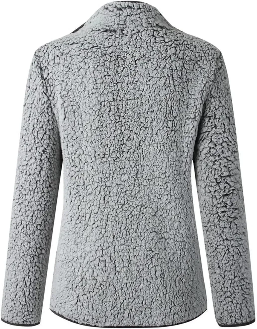 Womens Fuzzy Fleece Lined Jacket Flannel Shirts Cardigan Long Sleeve Zipper Coats Outerwear 2024 Fall Outfits