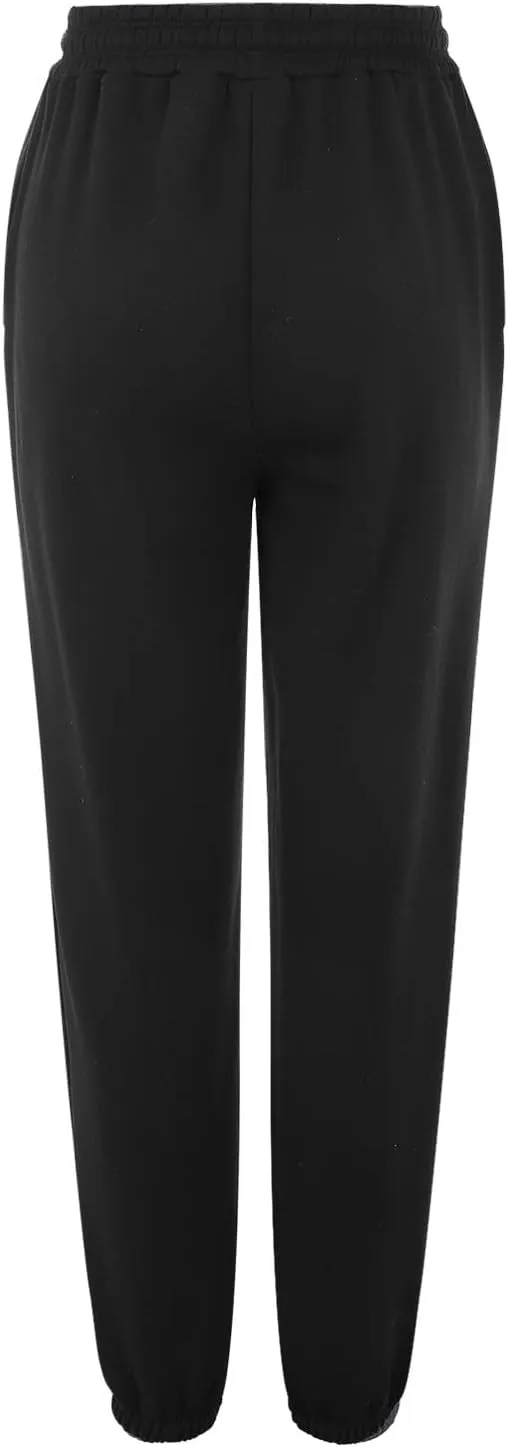 Women's High Waisted Sweatpants Cinch Bottom Sporty Active Joggers Pants Workout Baggy Lounge Bottoms with Pockets