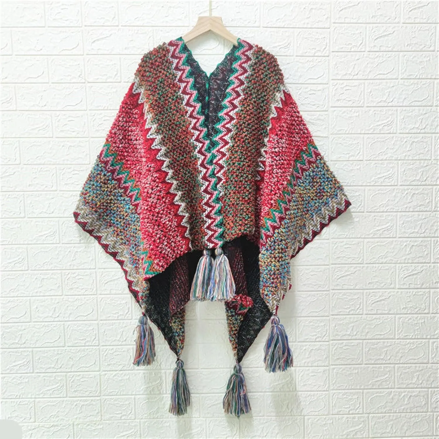 Womens Open Front Poncho Cape Cardigan Sweater Knitted Wrap Pashmina Shawl Blanket Large Scarf Oversized Scarves Gift