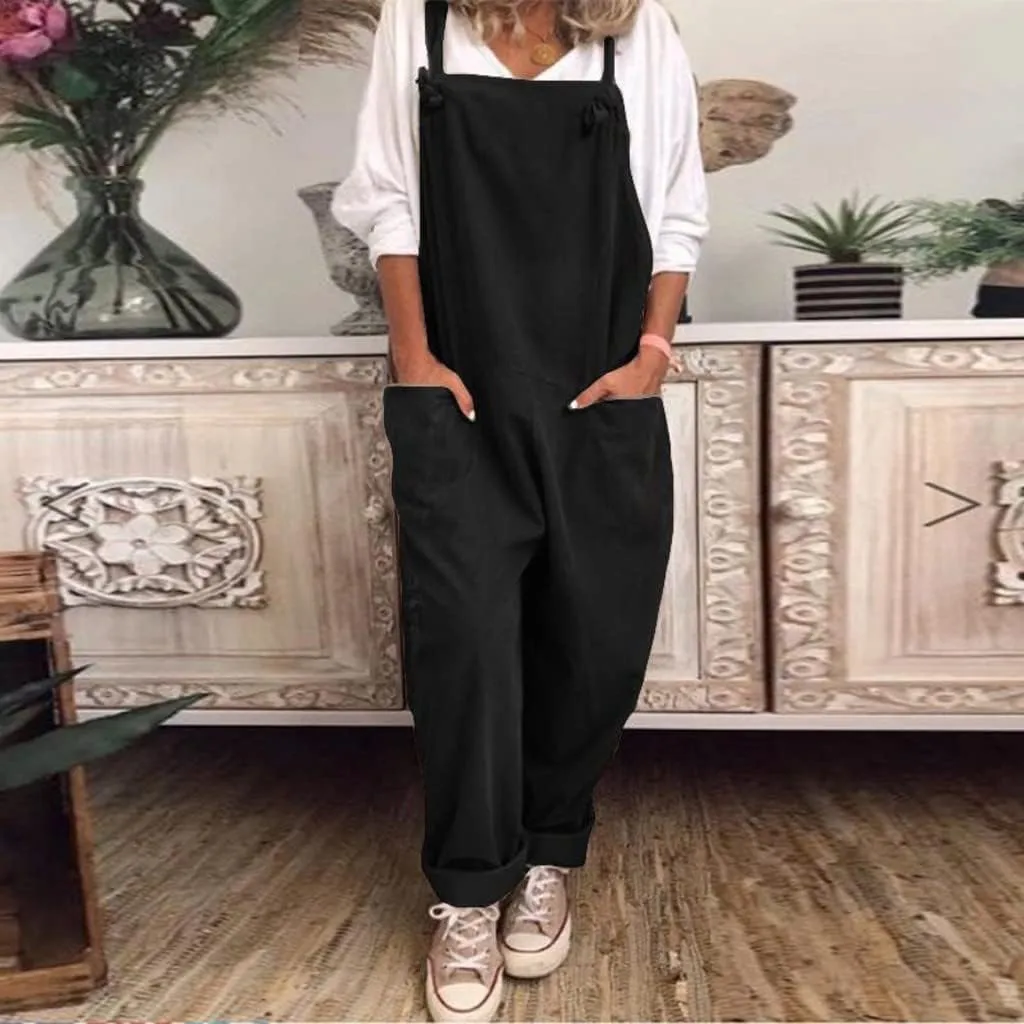 Womens Overalls Plus Size Harem Loose Fit Jumpsuits For Women Dressy Casual Wide Leg Overalls Baggy