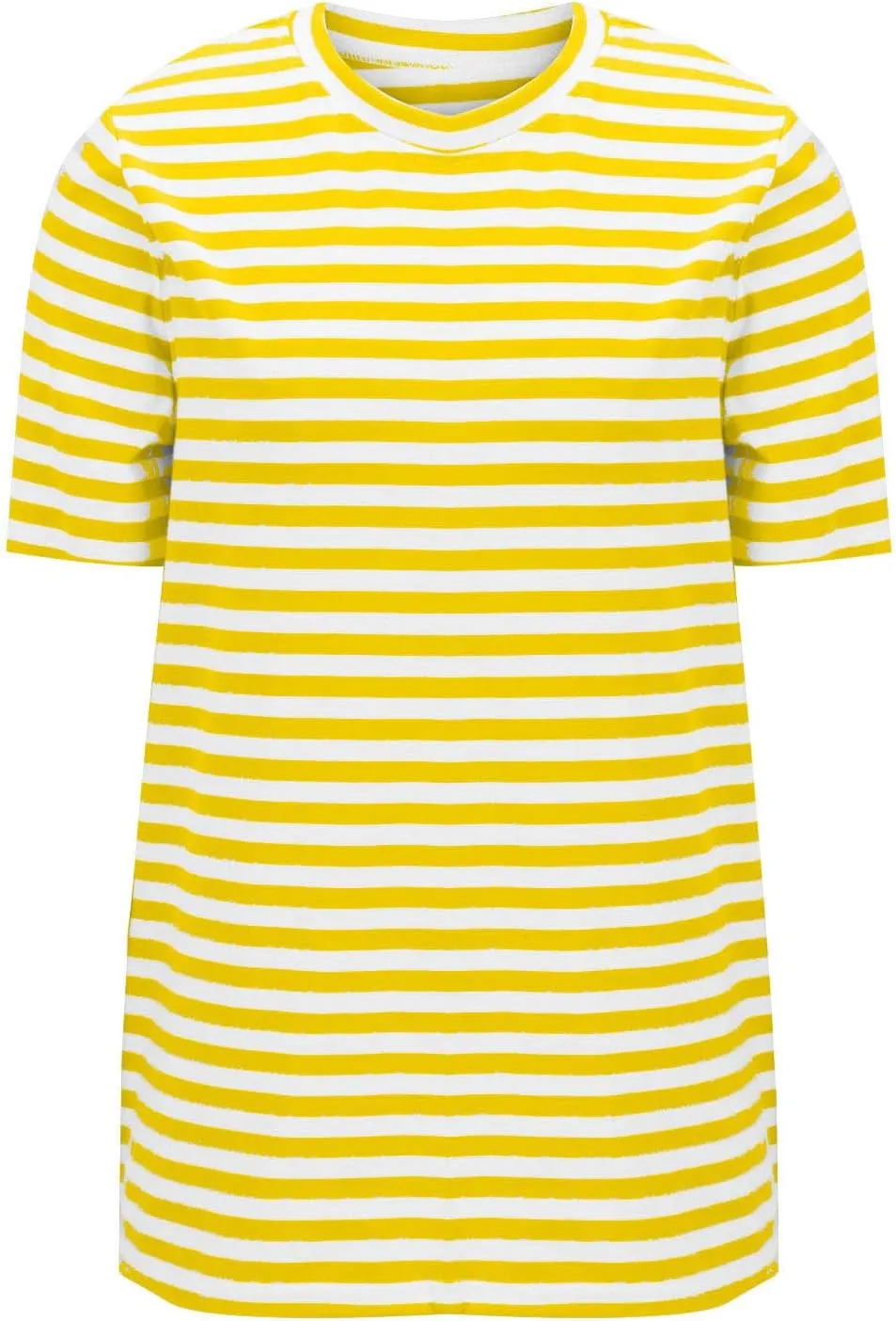 Women's Oversized T Shirts Short Puff Sleeve Striped Crewneck Summer Tops Casual Loose Basic Tee Shirts 2025 Trendy Clothes
