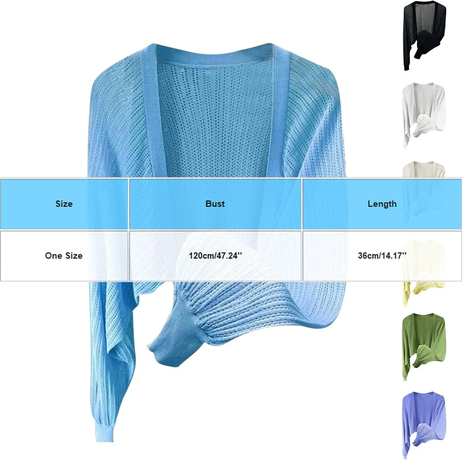 Womens Plus Lightweight Cardigan Sweater Open Front Long Sleeve Knitted Cropped Thin Ice Silk Coat with Slip Skirt Soft
