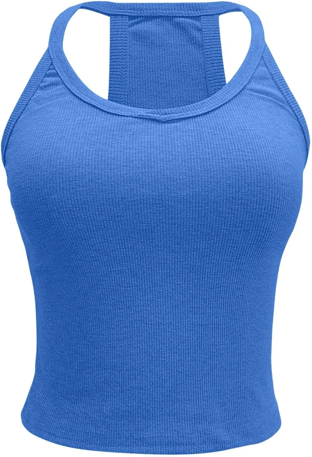 Womens Spaghetti Strap V-Neck Ribbed Tank Tops for Women 2025 Slim Fitted Soft Camisole Basic Layering Shirts