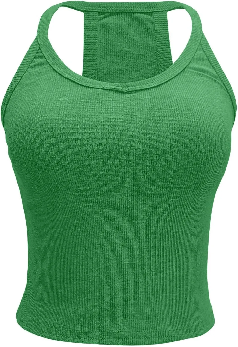 Womens Spaghetti Strap V-Neck Ribbed Tank Tops for Women 2025 Slim Fitted Soft Camisole Basic Layering Shirts