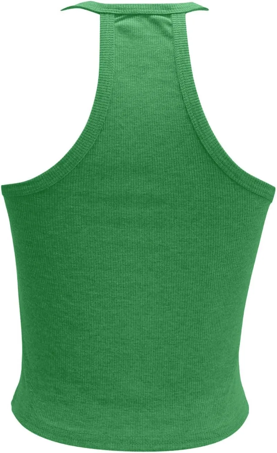 Womens Spaghetti Strap V-Neck Ribbed Tank Tops for Women 2025 Slim Fitted Soft Camisole Basic Layering Shirts
