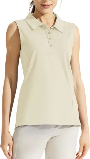 Womens Sports Tank Tops Lapel Collar Button Down Sleeveless Tennis Tops Summer Outdoor Workout Lightweight Yoga Vest