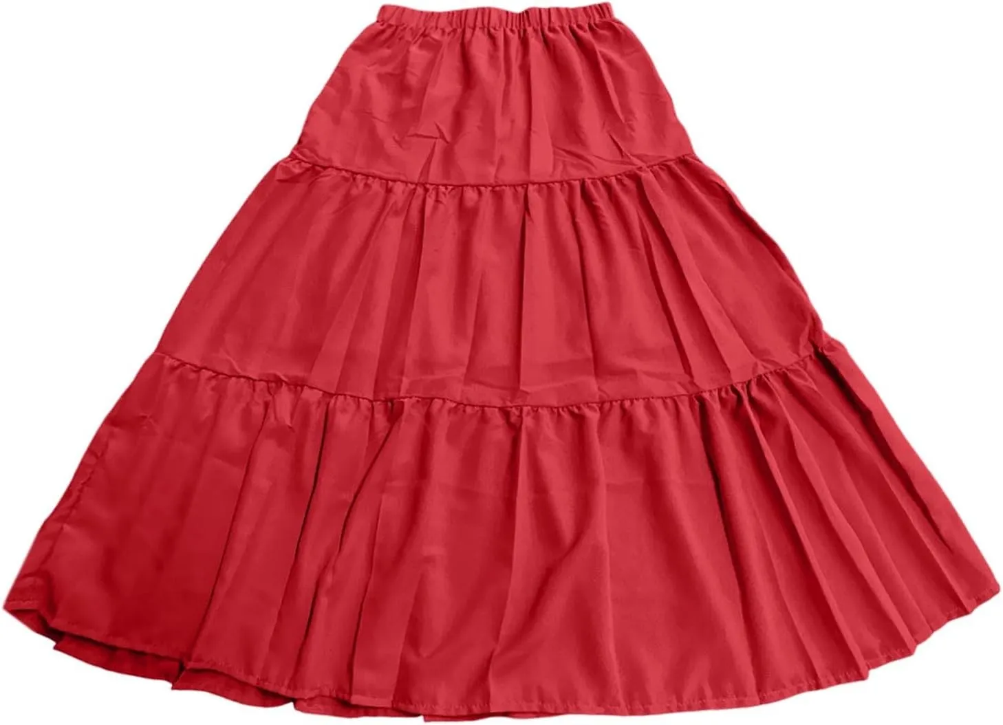 Womens Summer Boho Flowy Swing Tiered A-Line Maxi Skirt 2025 Fashion Trendy Elastic Waist Pleated Long Beach Dress