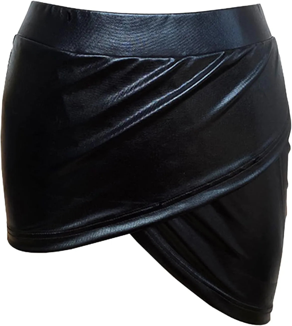 Womens Summer Pleated Tennis Skirt Women's Leather Skirts Bodycon Sexy Pencil Mini Skirt High Waist Bright