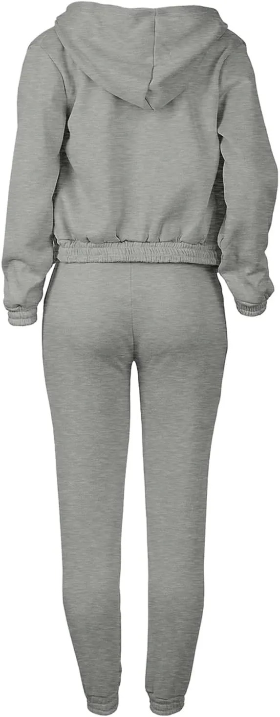 Womens Sweatsuits 3 Piece Set, Loose Pullover Hoodies Tops and Sweatpants Tracksuit Jogger Set Lounge Matching Set