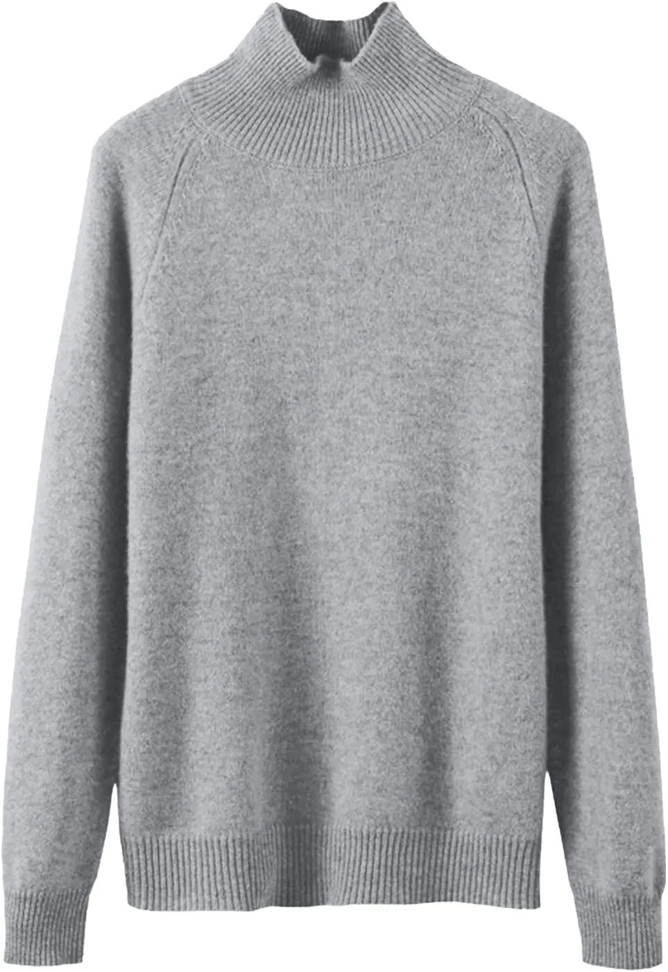 Womens Turtleneck Long Sleeve Knit Sweater Casual Loose Fit Tops Basic Pullover Jumper Tops 2024 Fall Winter