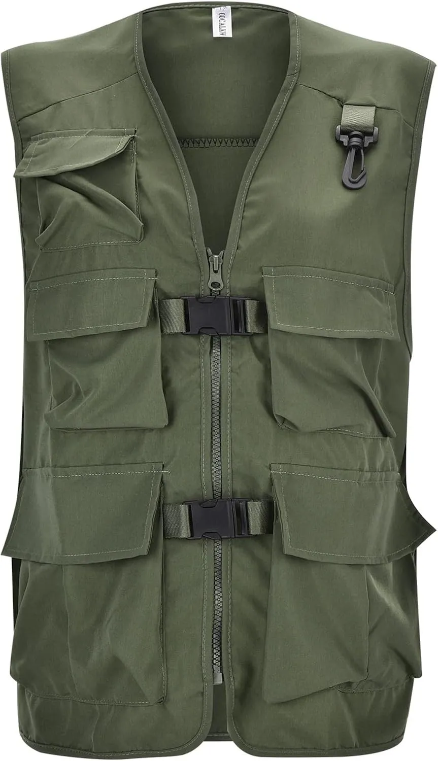 Women's Utility Vest Lightweight Military Vests Outerwear Loose Fit Outdoor Sleeveless Casual Jacket with Pockets
