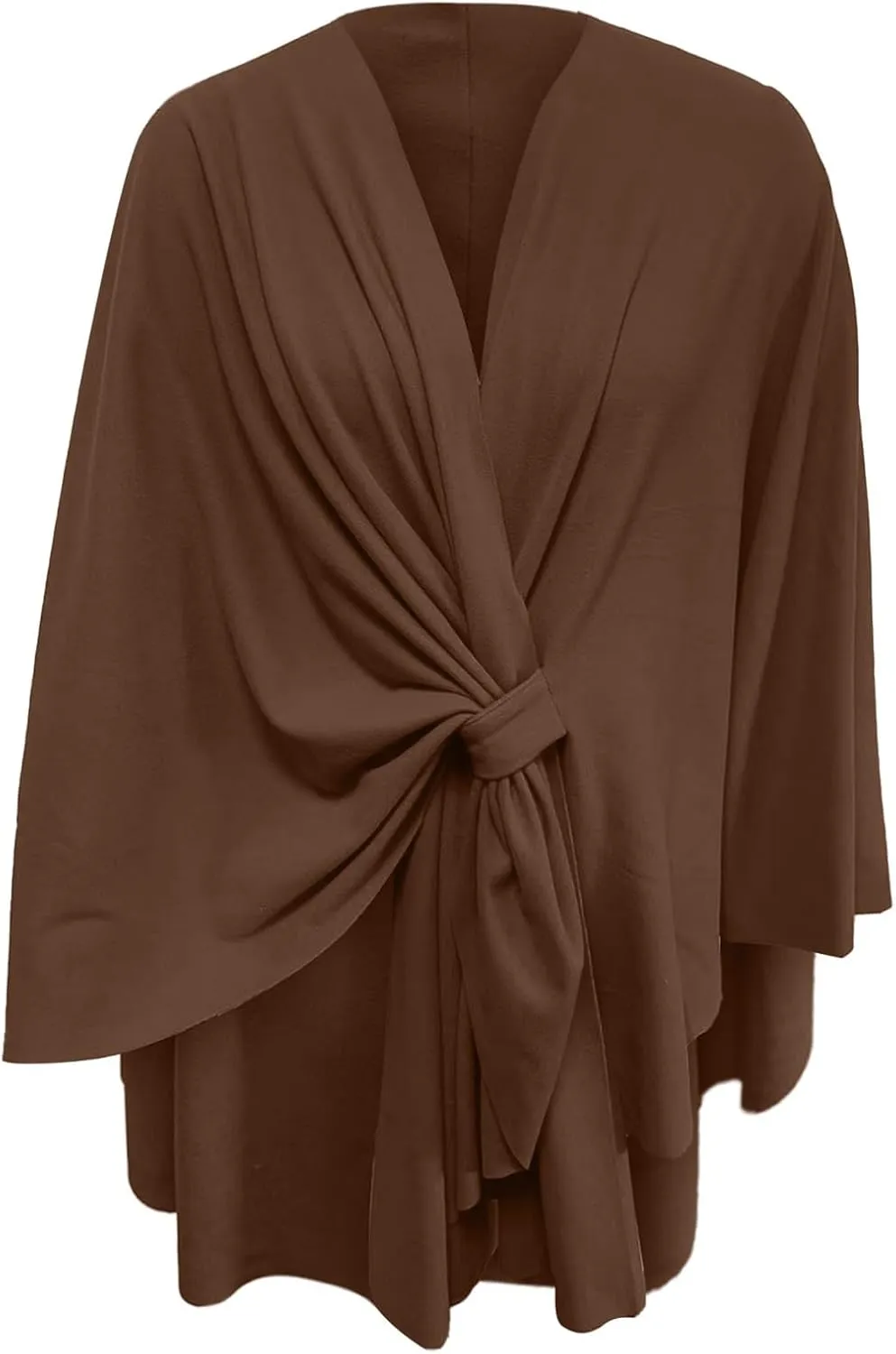 Women's Warm Pashmina Knit Tassel Open Front Poncho Sweater Scarf Cape Shawl Wrap Cardigan Coat Gifts for Fall Winter