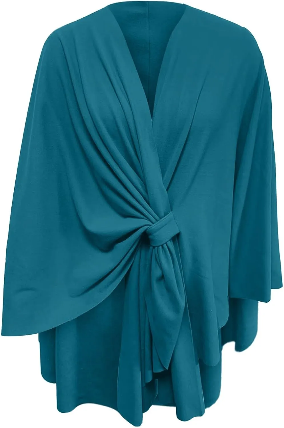 Women's Warm Pashmina Knit Tassel Open Front Poncho Sweater Scarf Cape Shawl Wrap Cardigan Coat Gifts for Fall Winter