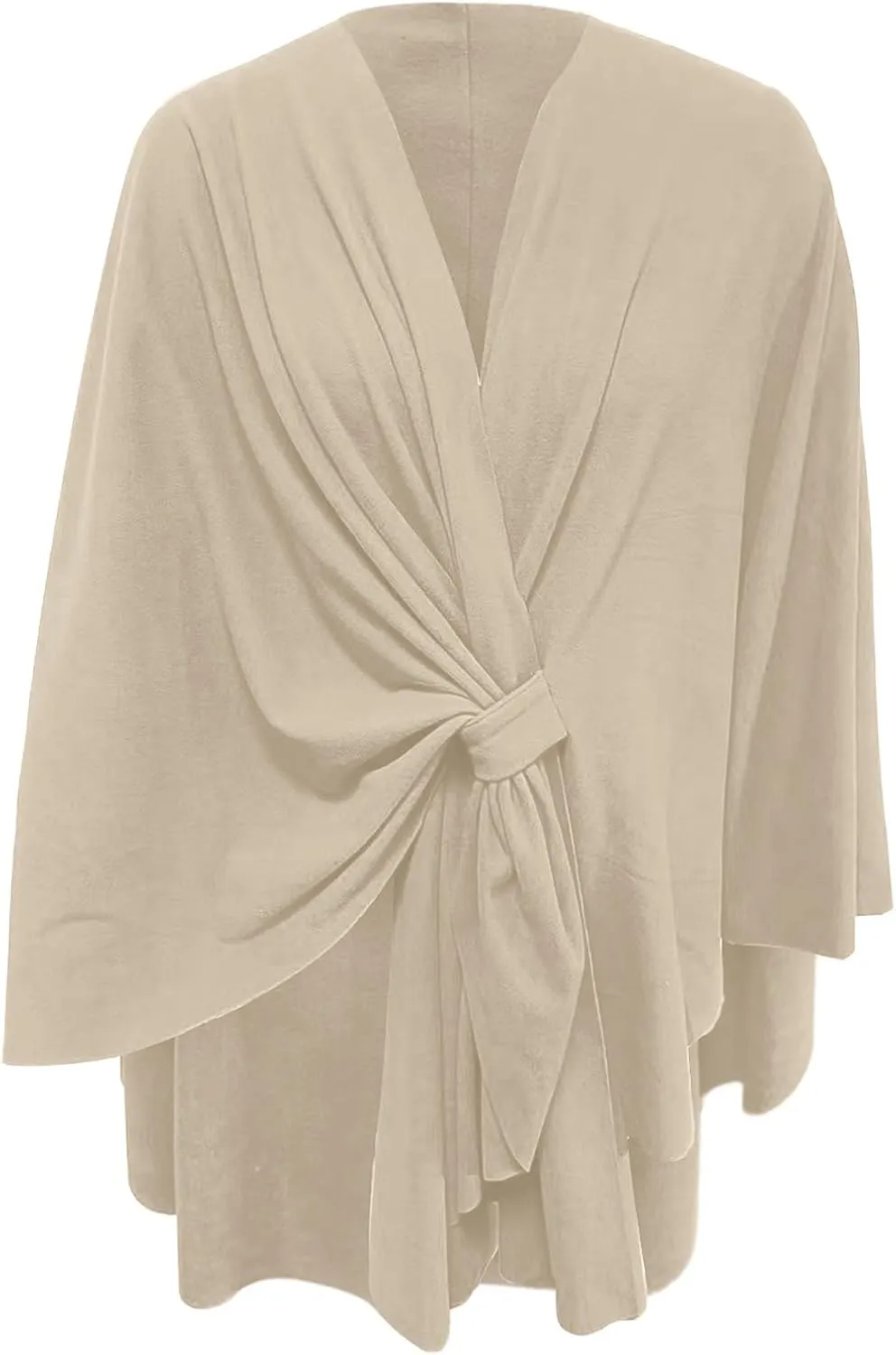 Women's Warm Pashmina Knit Tassel Open Front Poncho Sweater Scarf Cape Shawl Wrap Cardigan Coat Gifts for Fall Winter