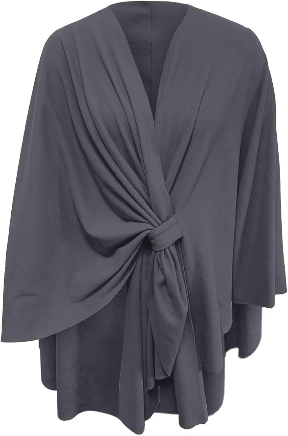 Women's Warm Pashmina Knit Tassel Open Front Poncho Sweater Scarf Cape Shawl Wrap Cardigan Coat Gifts for Fall Winter