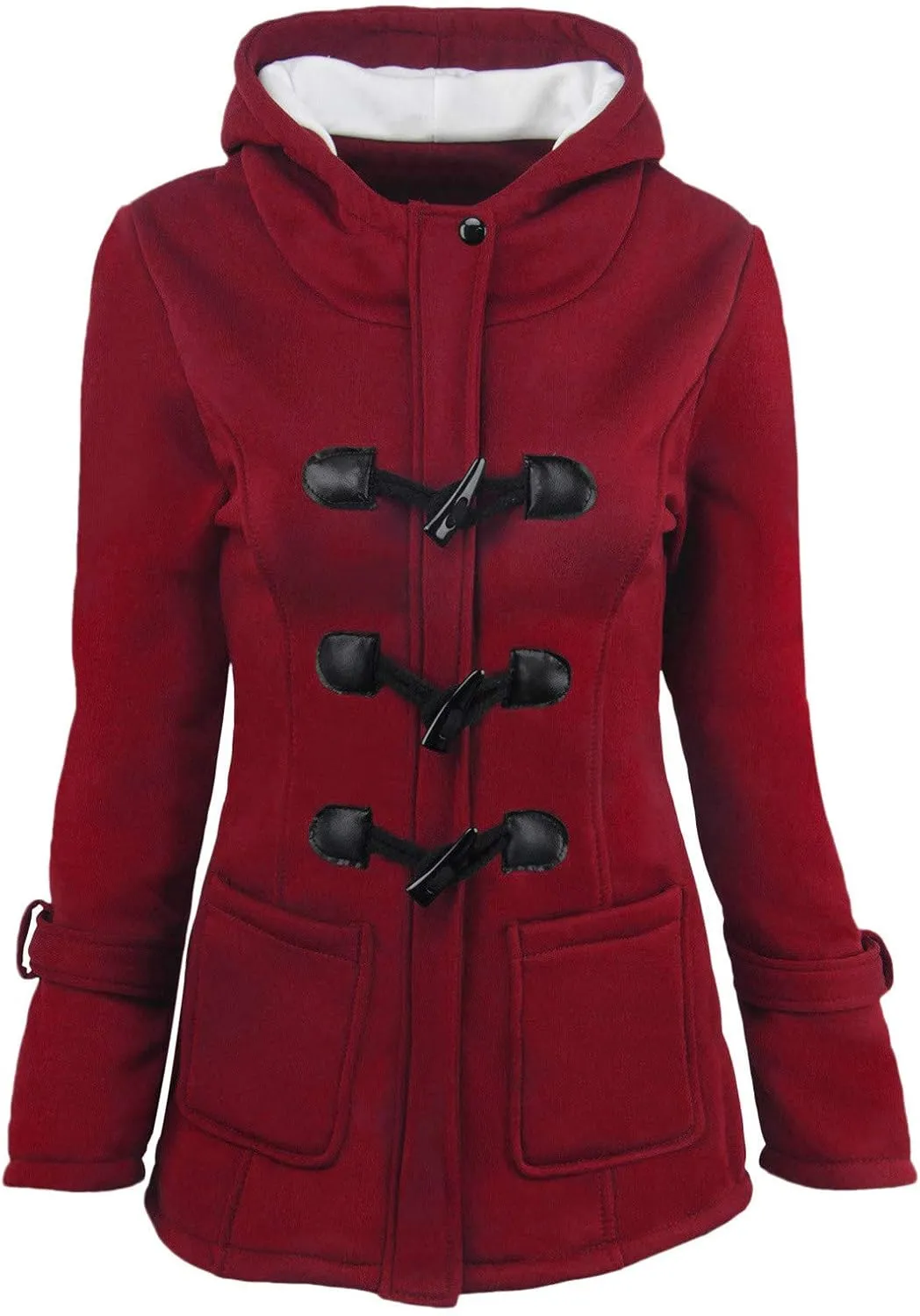 Womens Winter Coats Warm Sherpa Lined Parkas Jackets Thickened Windproof Outwear with Fur Hood Plus Size Puffer Down