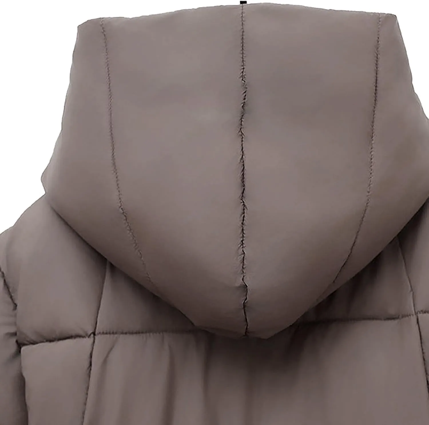 Women's Winter Down Jacket Long Quilted Puffer Coat Warm Zipper Hooded Slim Fit Outerwear Winter Long Coat Jacket