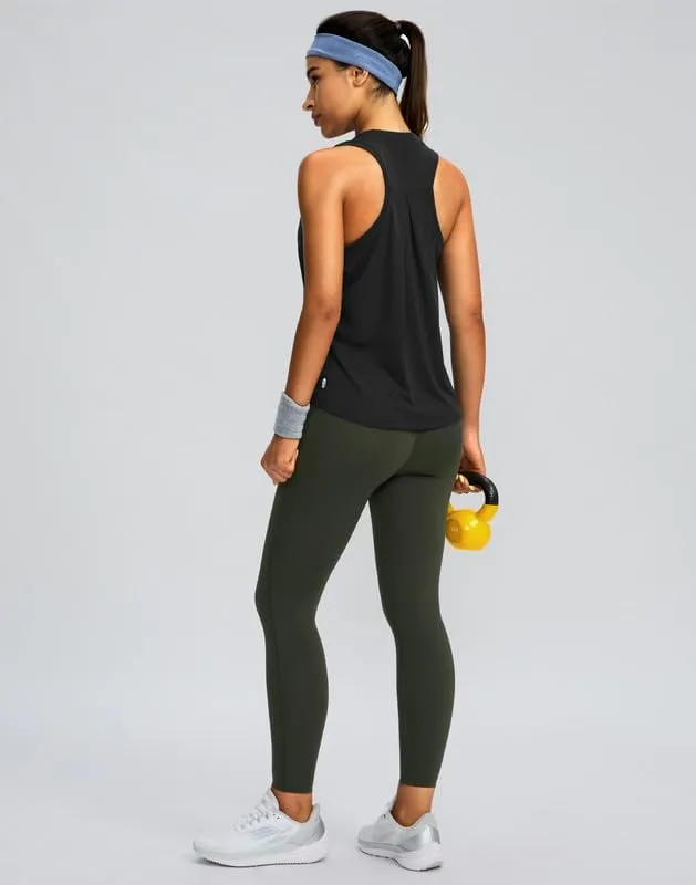 Women's Workout Tops Racerback Athletic Tank Tops Sleeveless Loose Fit Yoga Running Gym Shirts for Women