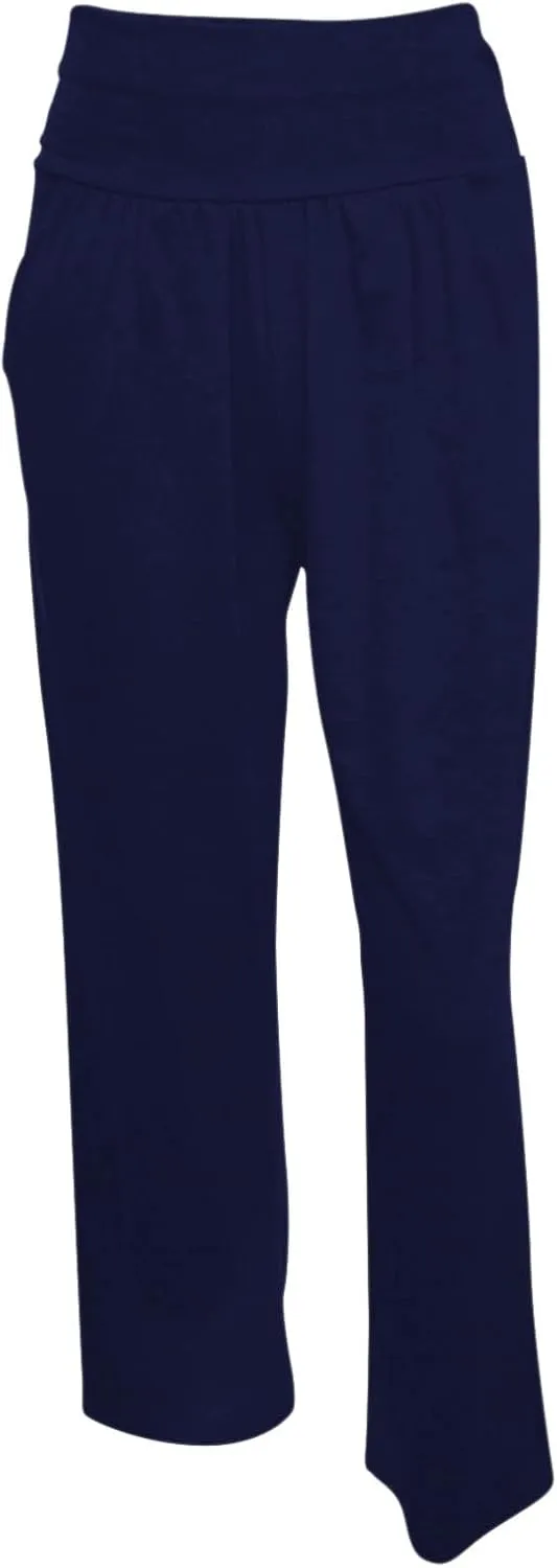 Women's Yoga Jogging Long Pants Casual Wide Straight Leg Loose Fit Bottoms High Waisted Elastic Athletic Workout Trousers