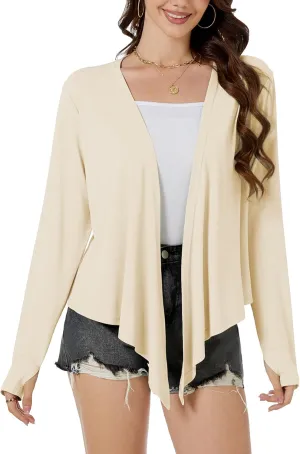 Yekaty Womens Lightweight Tie Cardigan Shrugs for Summer Dress UPF 50  Sun Prrotection Wraps Tops Shawls