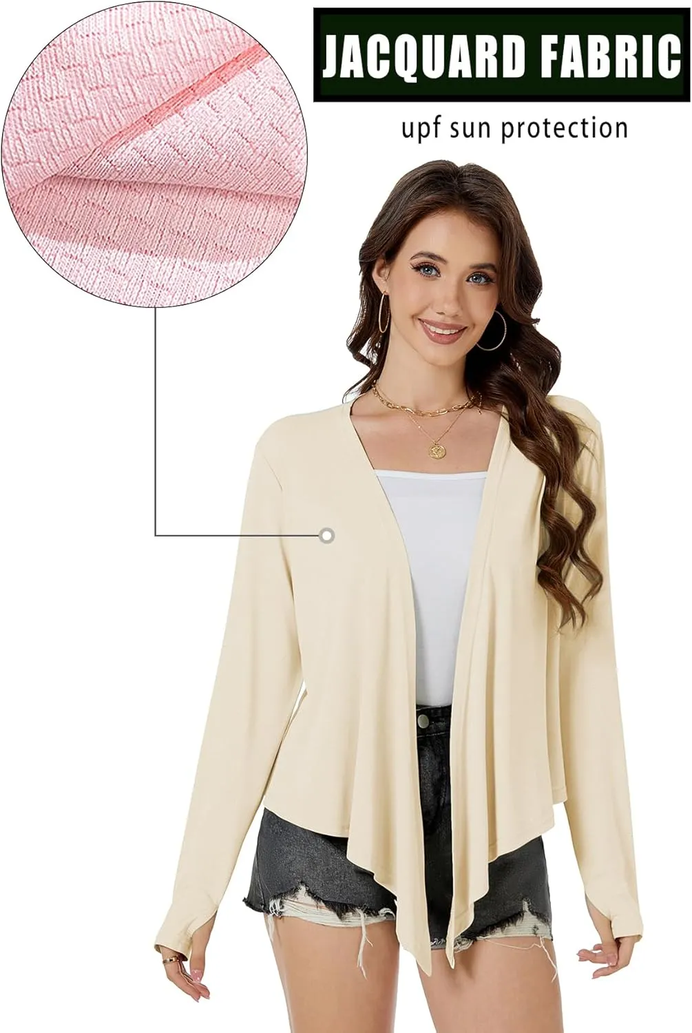 Yekaty Womens Lightweight Tie Cardigan Shrugs for Summer Dress UPF 50  Sun Prrotection Wraps Tops Shawls