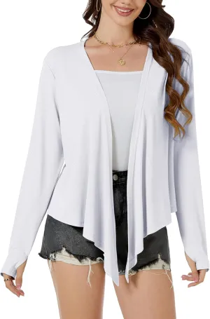 Yekaty Womens Lightweight Tie Cardigan Shrugs for Summer Dress UPF 50  Sun Prrotection Wraps Tops Shawls