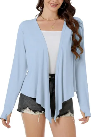 Yekaty Womens Lightweight Tie Cardigan Shrugs for Summer Dress UPF 50  Sun Prrotection Wraps Tops Shawls